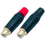 Разъём RCA кабельный, "мама", чёрный. Отгружается парами - красный + чёрный хвостовик, цена указана за штуку.