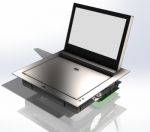 Выдвижной монитор 21,5'' Full HD, электрическое управление, в алюминиевом корпусе, вертикальное рабочее положение