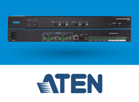 Новый ATEN AP412 — 4‑канальный усилитель 4×120 Вт с DSP, анонс