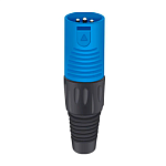 Разъём 3PIN XLR папа, пластик, синий