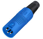 Разъём 3PIN XLR папа, пластик, синий