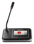 Беспроводной дискуссионный пульт делегата с сенсорным 4.3&quot; экраном и съёмным микрофоном на гусиной шее