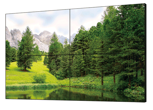 Бесшовная видеостена 2х2  (4 х 60" LCD монитора Sharp, видеопроцессор VCP-3004, крепление B-Tech) фото