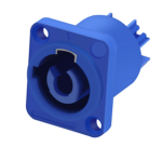 Разъём питания панельный входной 3-контактный мама POWERCON, синий