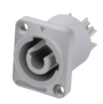 Разъём питания панельный выходной 3-контактный мама POWERCON, белый