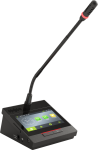 Беспроводной дискуссионный пульт председателя с сенсорным 4.3&quot; экраном и съёмным микрофоном на гусиной шее 