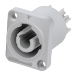 Разъём питания панельный выходной 3-контактный, мама POWERCON, белый