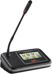 Беспроводной пульт председателя с функцией голосования, синхронного перевода и сенсорным 4.3&quot; экраном, со съёмным микрофоном на гусиной шее