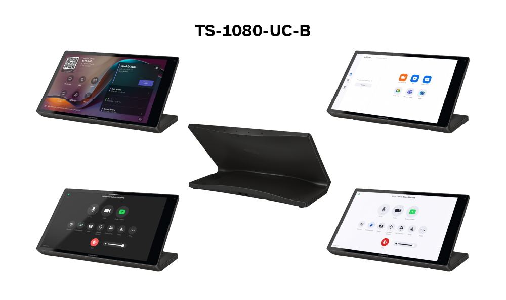 TS-1080-UC-B — настольная сенсорная панель 10,1", версия для систем унифицированных коммуникаций, чёрный цвет.