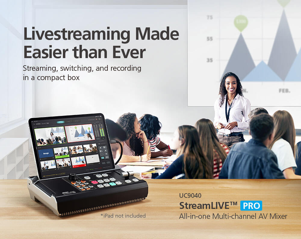 Многоканальный AV-микшер StreamLIVE™ PRO НовыйUC9040 Многоканальный AV-микшер StreamLIVE™ PRO НовыйUC9040